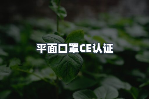 平面口罩CE认证